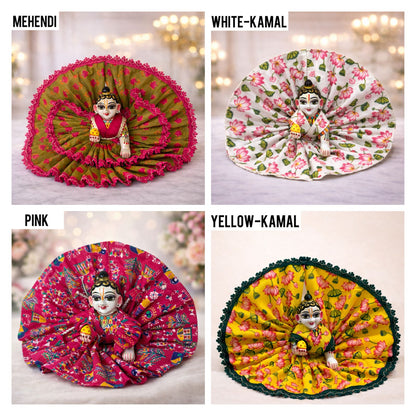 Pick Any Cotton Print Poshak for Laddu Gopal – 1, 3 or 5 Combo