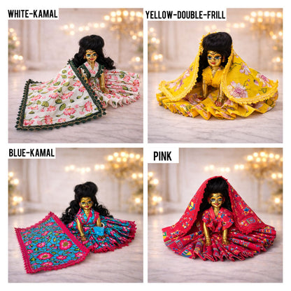 Pick Any Cotton Print Poshak for Radha Rani – 1, 3 or 5 Combo