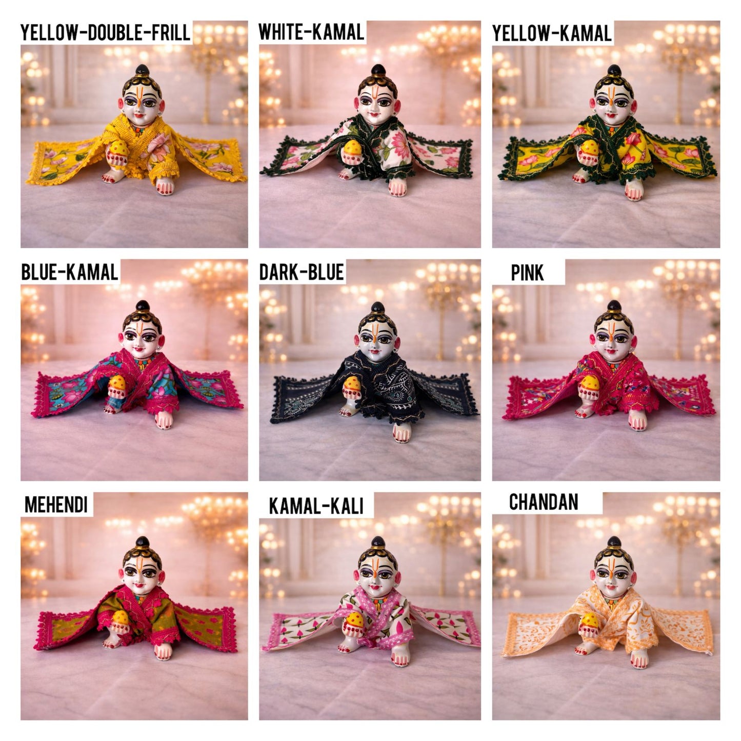 Pick Any Cotton Print chira vastra for lalan ju – 1, 3 or 5 Combo