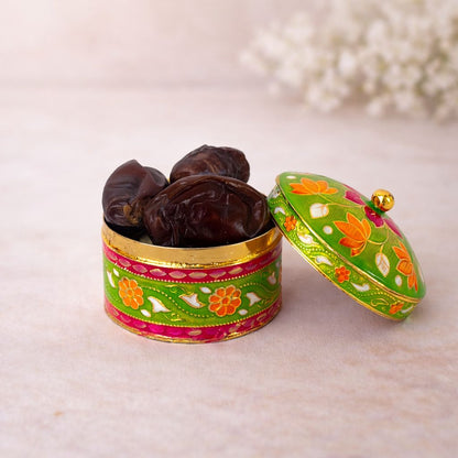 Green Meenakari Bantaji for Bhog Seva
