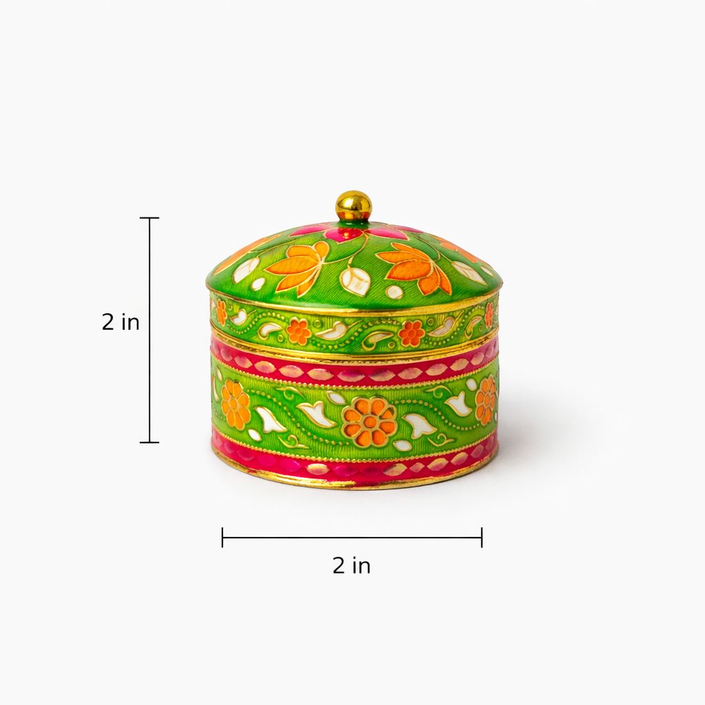 Green Meenakari Bantaji for Bhog Seva