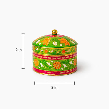 Green Meenakari Bantaji for Bhog Seva