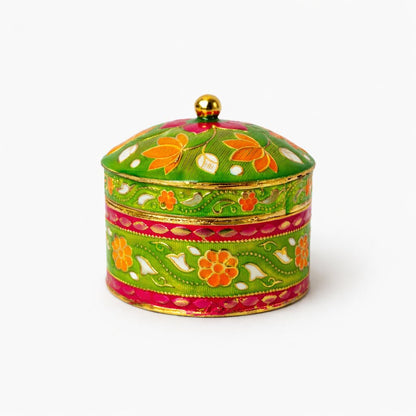 Green Meenakari Bantaji for Bhog Seva