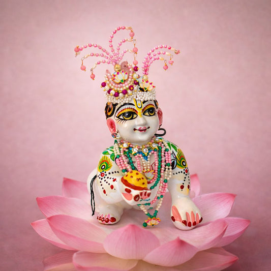 Jogan Meera Kamal Semi-Precious Heavy Set for Laddu Gopal Ji