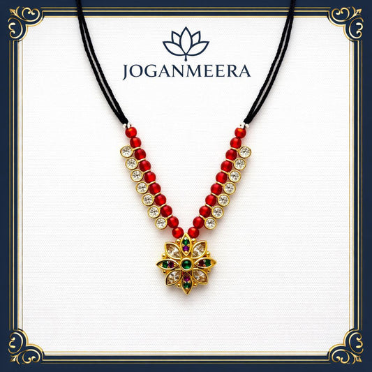 Jogan Meera Semi-Precious Red Mala for Laddu Gopal Ji