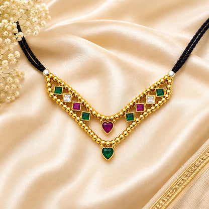 Jogan Meera Semi-Precious Heavy Golden Mala for Laddu Gopal Ji