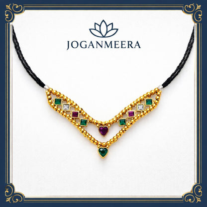 Jogan Meera Semi-Precious Heavy Golden Mala for Laddu Gopal Ji