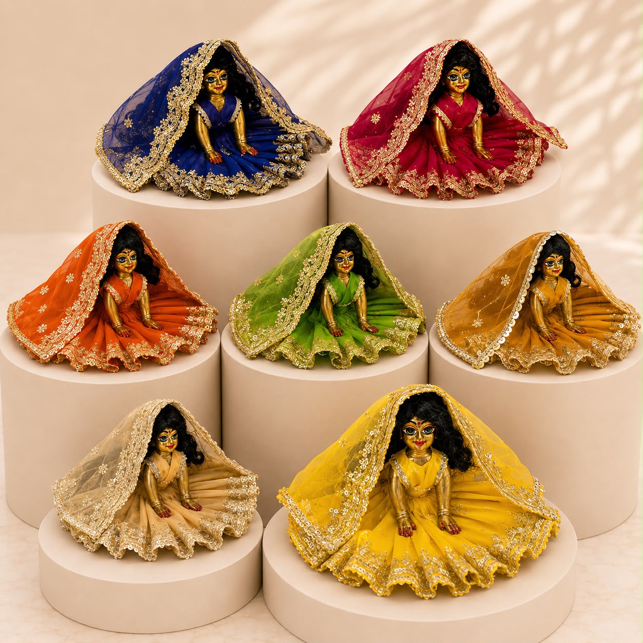 Jogan Meera Pick Any Net Poshak for Radha ji