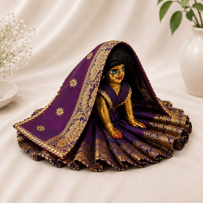 Jogan Meera Banarasi Purple Poshak for Radha Ju