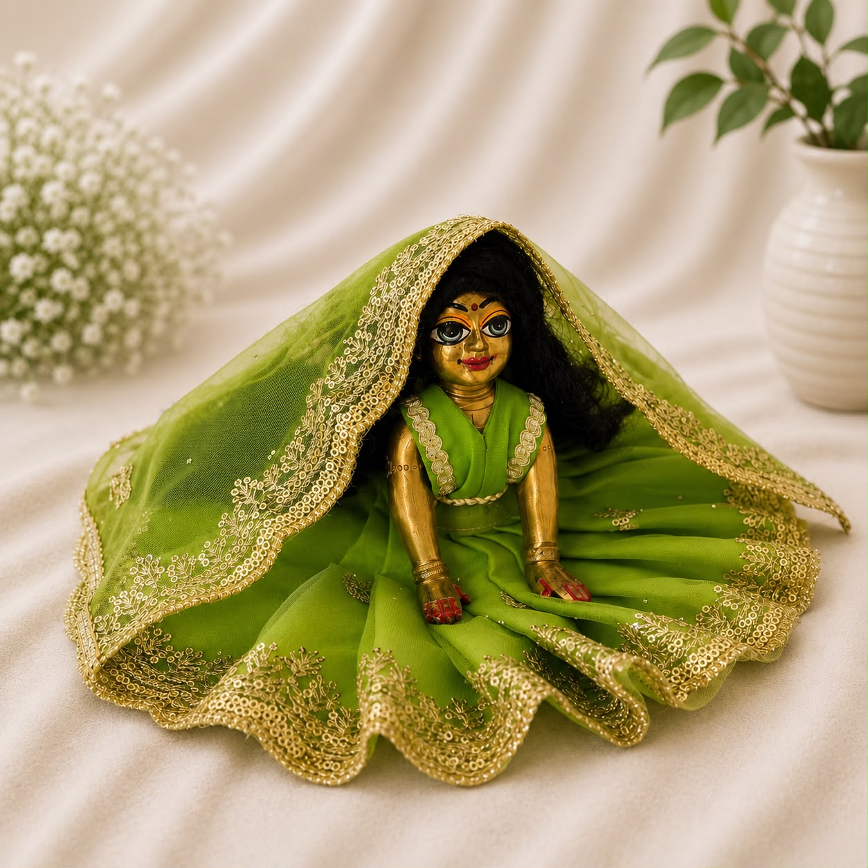 Jogan Meera Pick Any Net Poshak for Radha ji