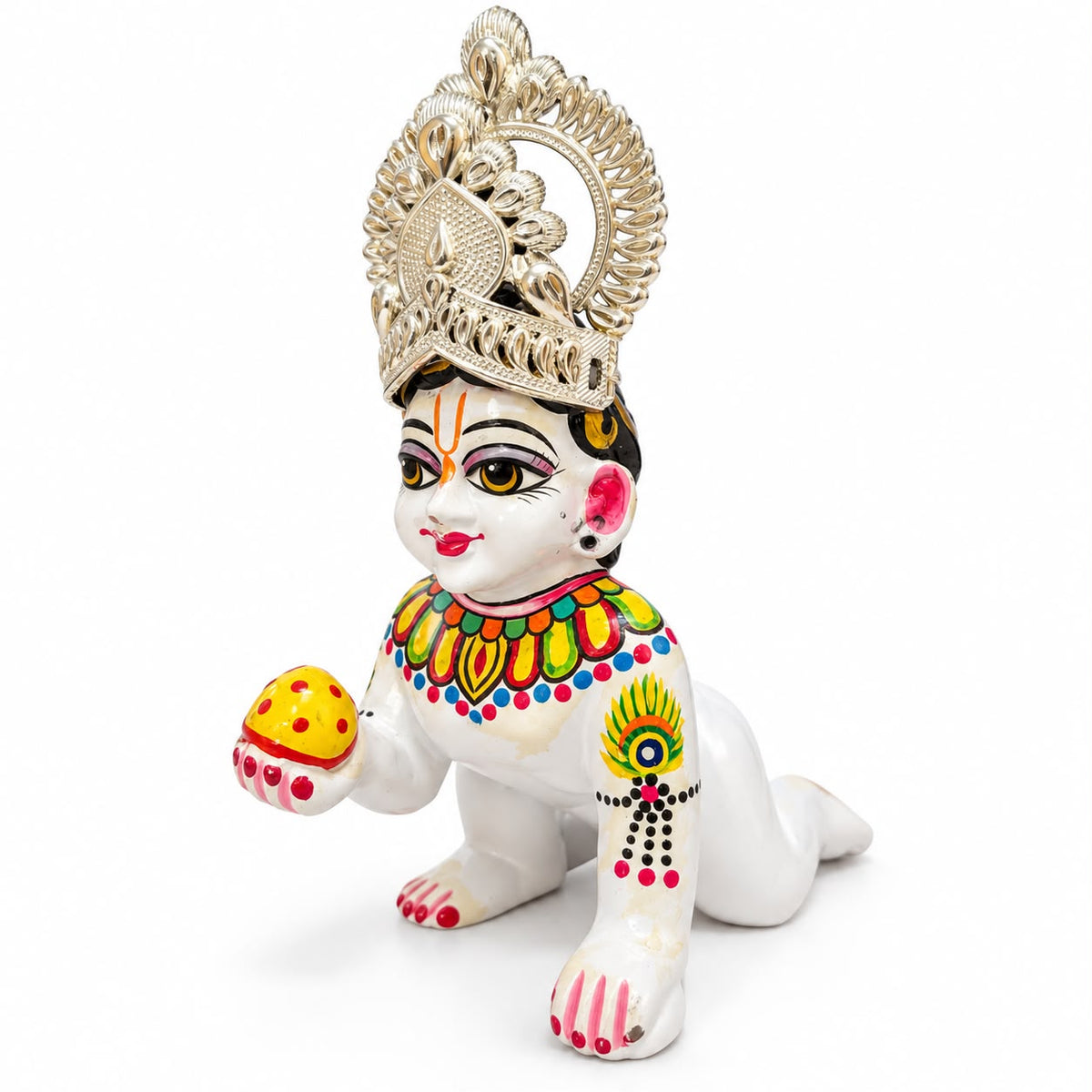 Jogan Meera Silver Mukut for Laddu Gopal
