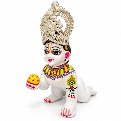 Jogan Meera Silver Mukut for Laddu Gopal