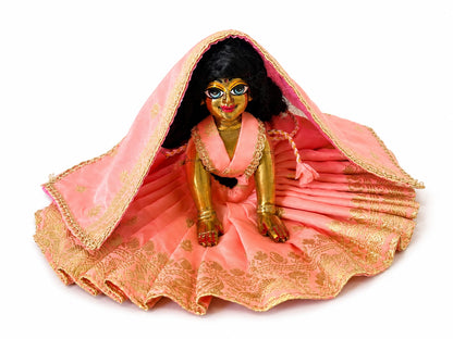 Jogan Meera Banarasi peach Poshak for Radha Ju