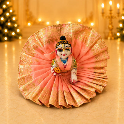 Jogan Meera Banarasi peach Poshak for Laddu Gopal Ji