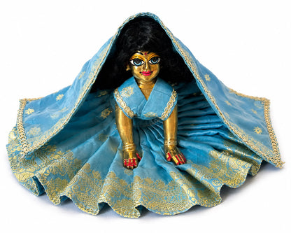 Jogan Meera Banarasi Light Blue Poshak for Radha Ju
