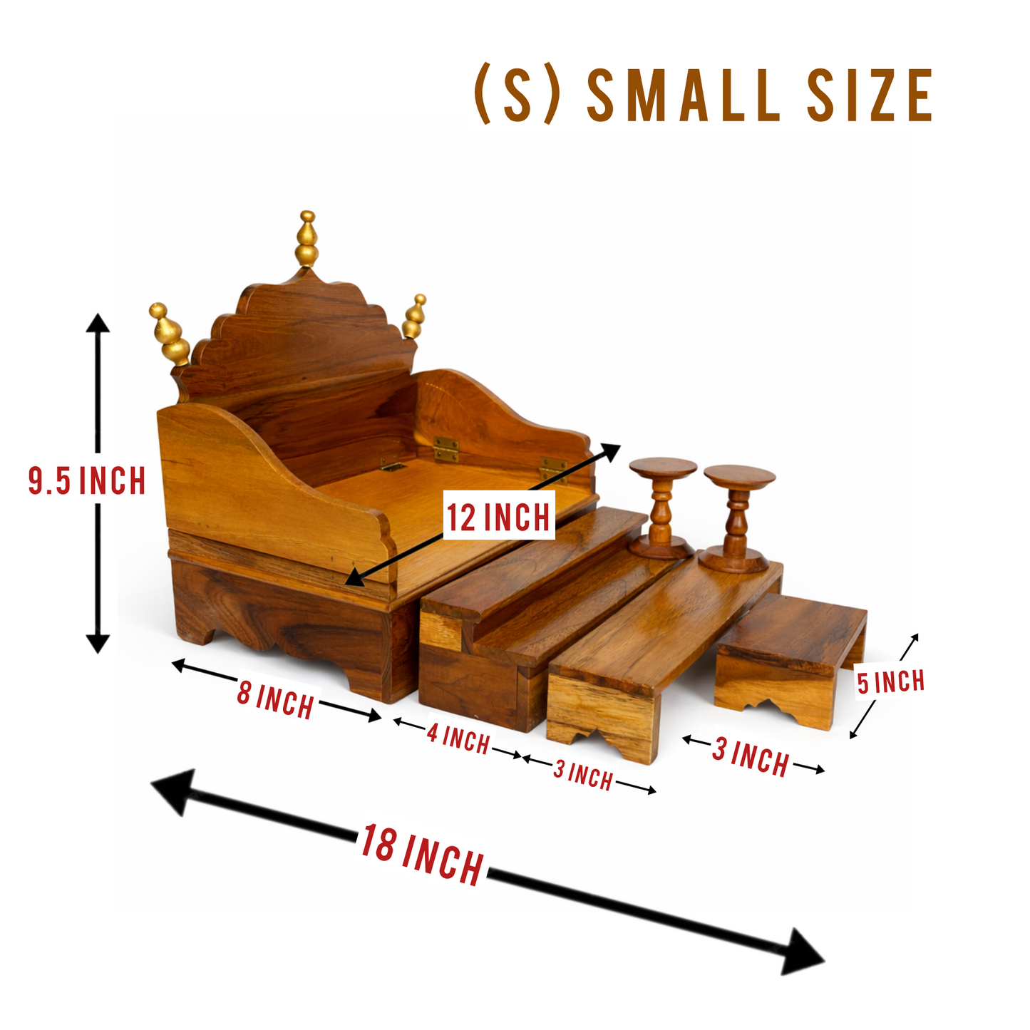 Jogan Meera Foldable Sagwan Khandpath with Bed Conversion – Premium Darbar Set