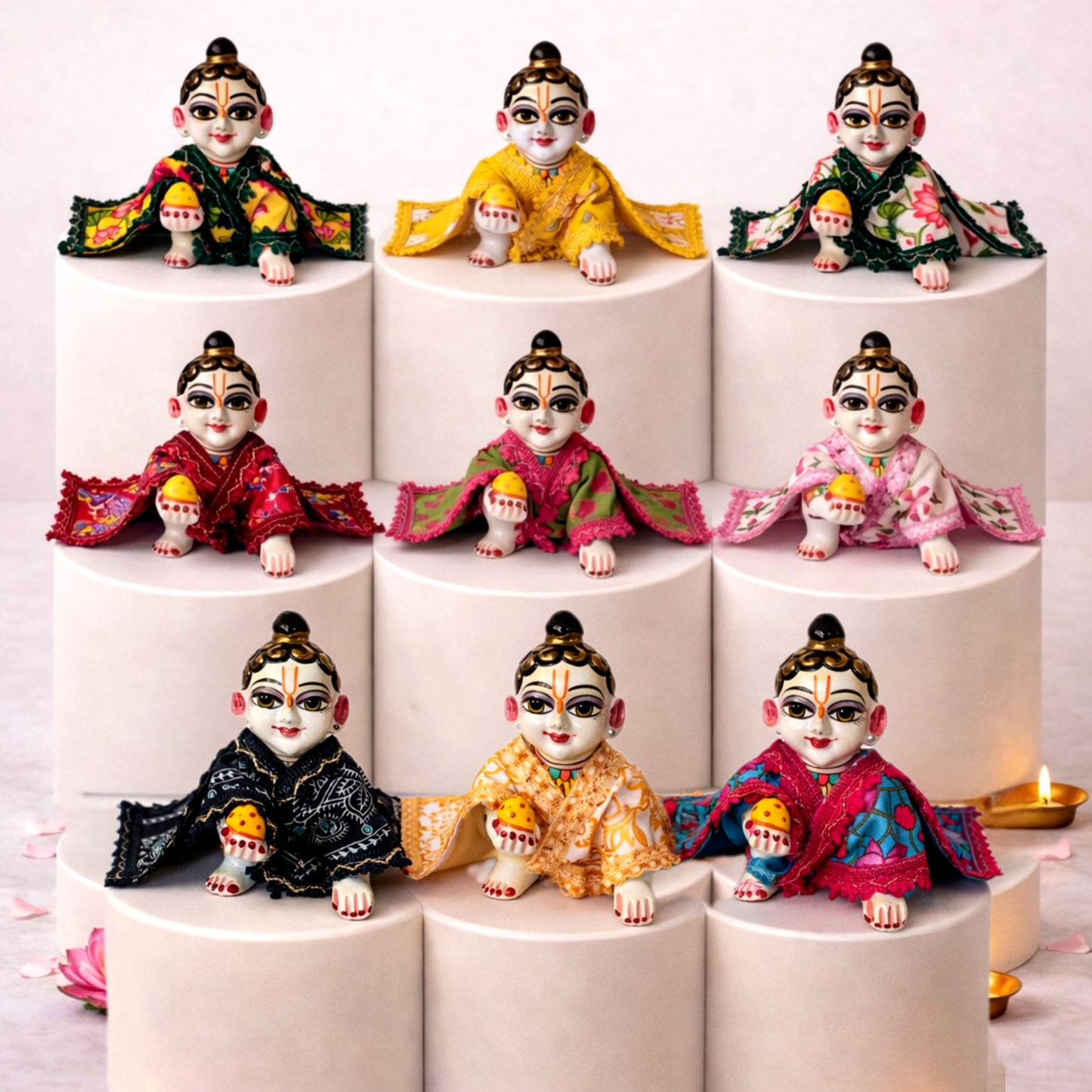 Pick Any Cotton Print chira vastra for lalan ju – 1, 3 or 5 Combo