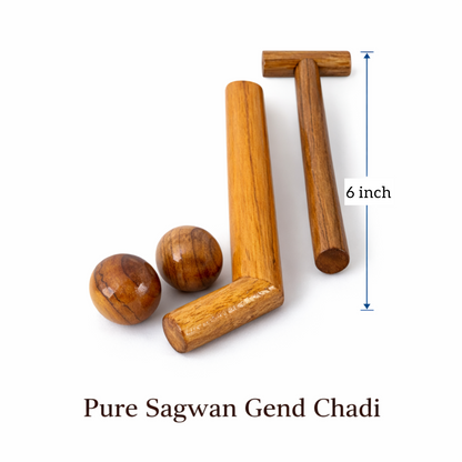 Jogan Meera Sagwan Wood Gend Chadi for Laddu Gopal Seva