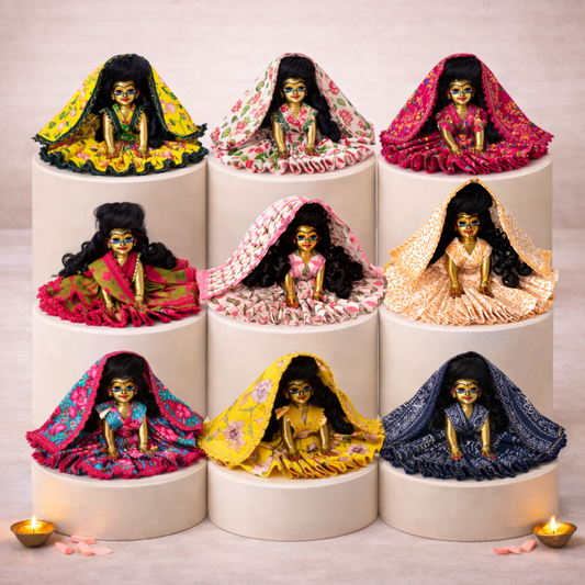 Pick Any Cotton Print Poshak for Radha Rani – 1, 3 or 5 Combo