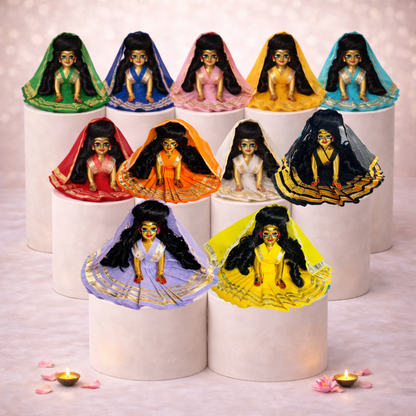 Pick Any Daily Cotton Poshak for Radha Rani – 1, 3 or 5 Combo