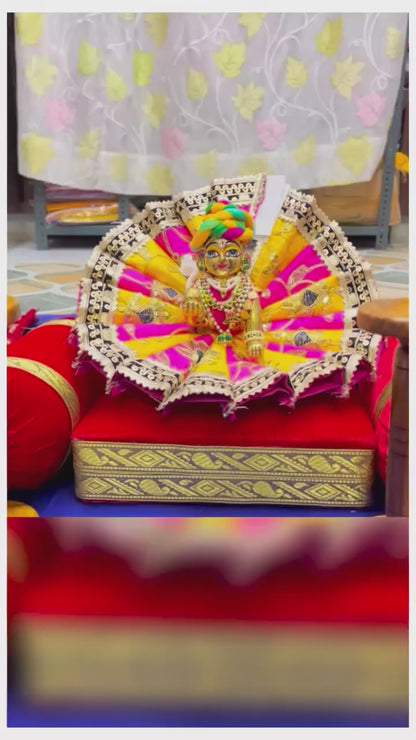 Purple Meenakari Bantaji for Bhog Seva